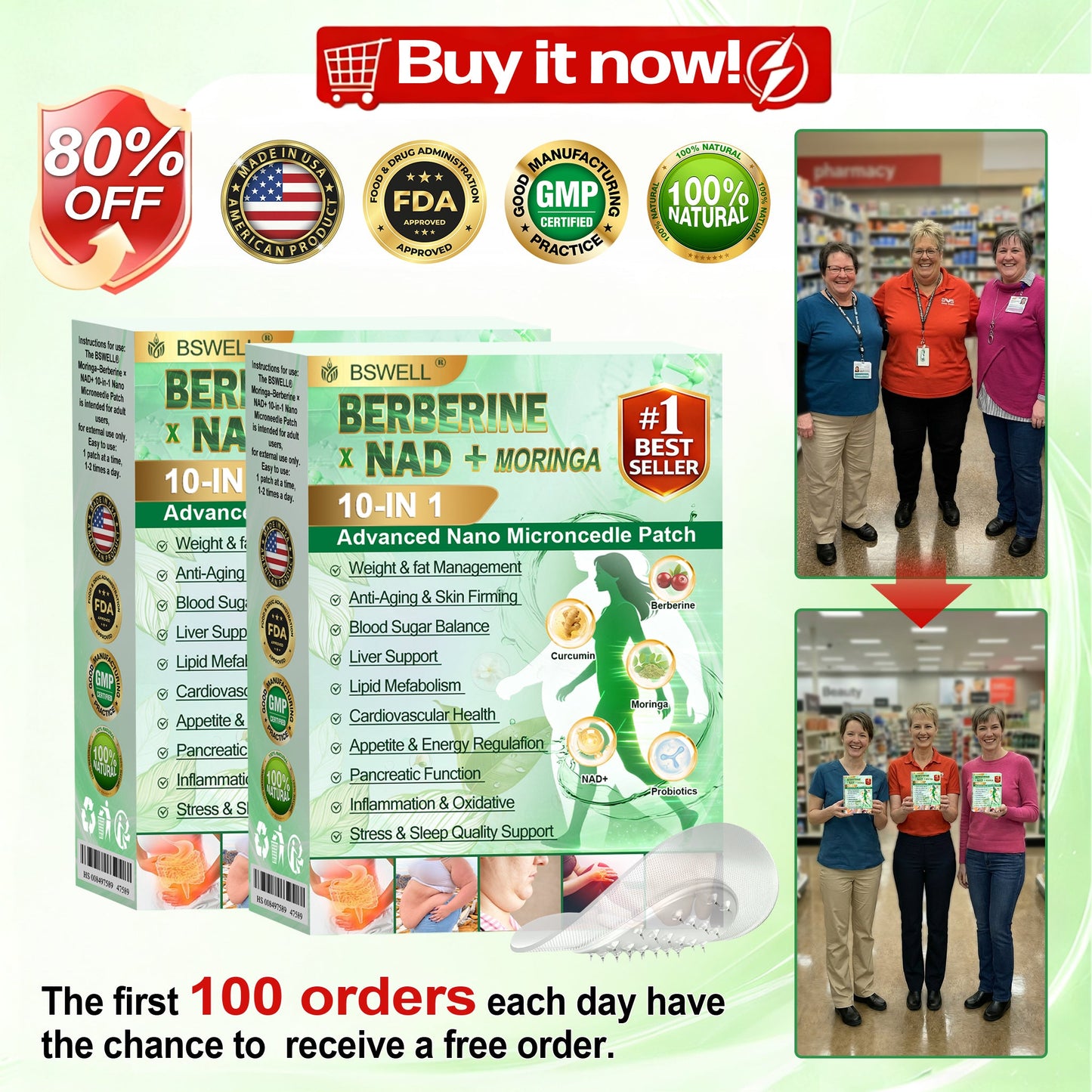 🎁 Only 5 boxes left! We're offering you an additional 50% discount! Get yourself in shape and healthy. Miss out now, and you won't have another chance until next year.