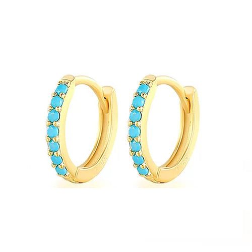 2PCS Stainless Steel Minimal Hoop Earrings Crystal Zirconia Small Huggie Thin Cartilage Earring Helix Tragus Piercing Jewelry